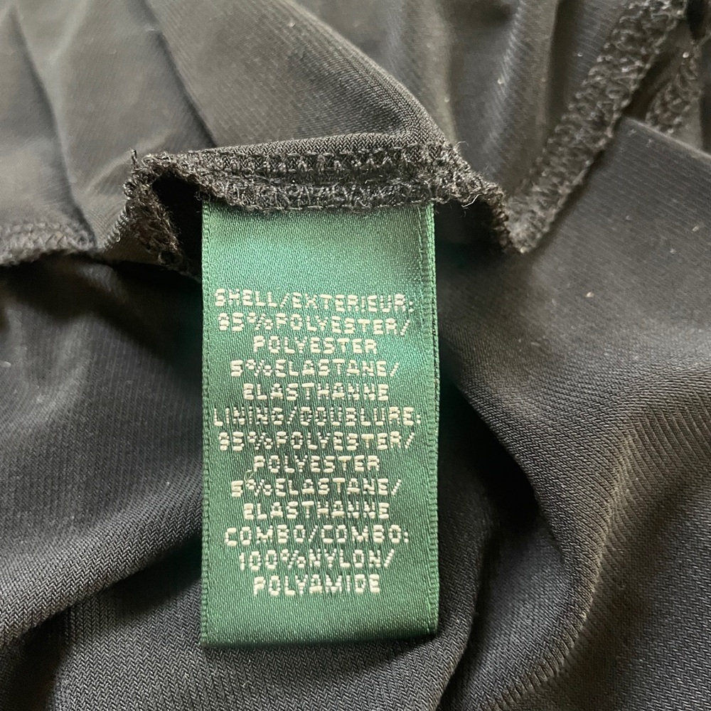 Ralph Lauren Black mesh yoke beaded mermaid jersey sleeveless evening gown 10 - Picture 5 of 5